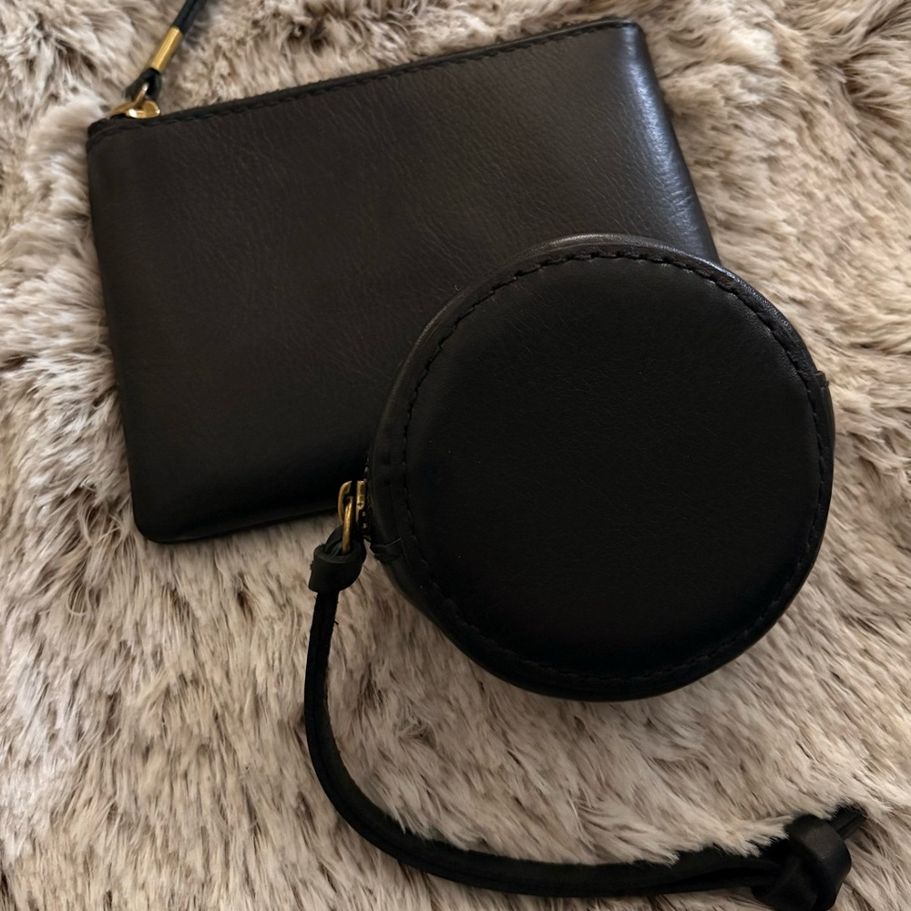 Madewell Leather Pouch & Coin Purse Set